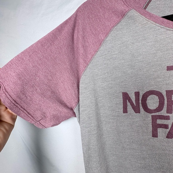 The North Face Women's Pink and Gray Short Sleeve Tee - Picture 3 of 8